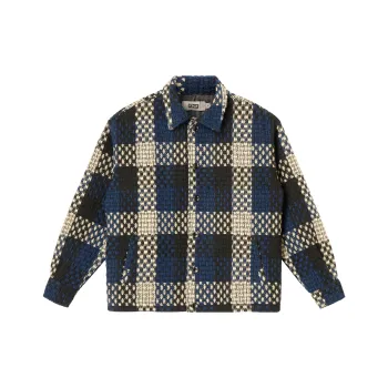 FIRE 2 COLD EGO Jackets Unisex Blue Black Plaid