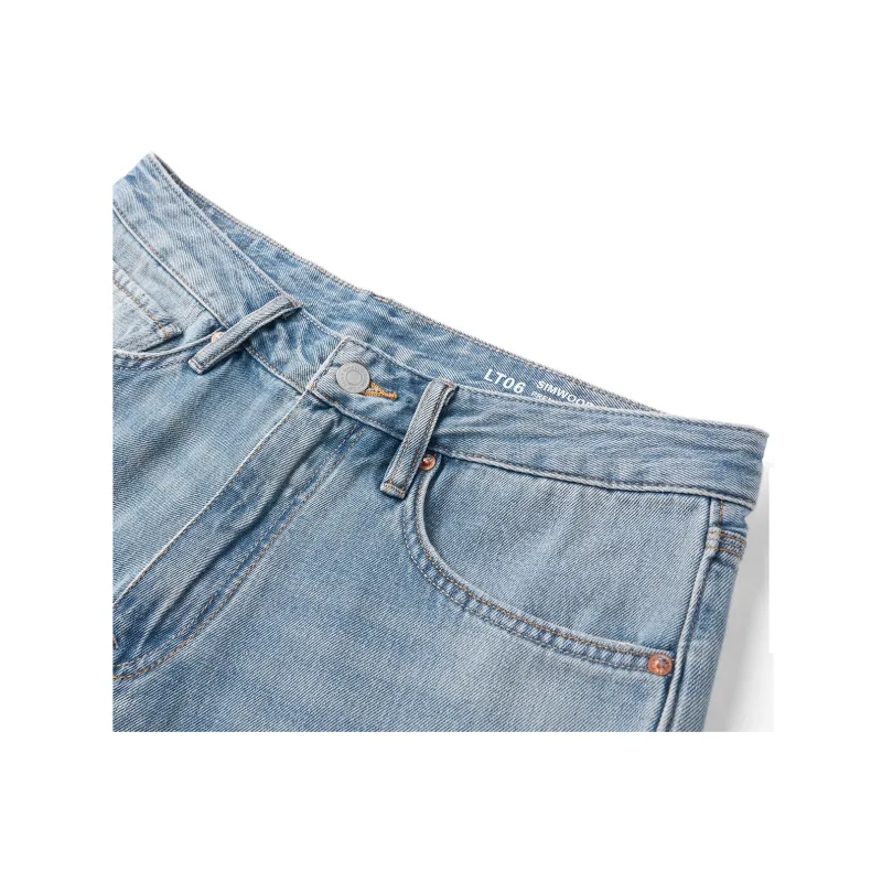 SIMWOOD Jeans Men's Washed Ice Blue-6