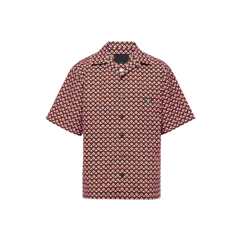 PRADA Shirts Men Orange Red-0
