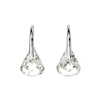 Swarovski Faux Crystal Earrings Unisex Gray