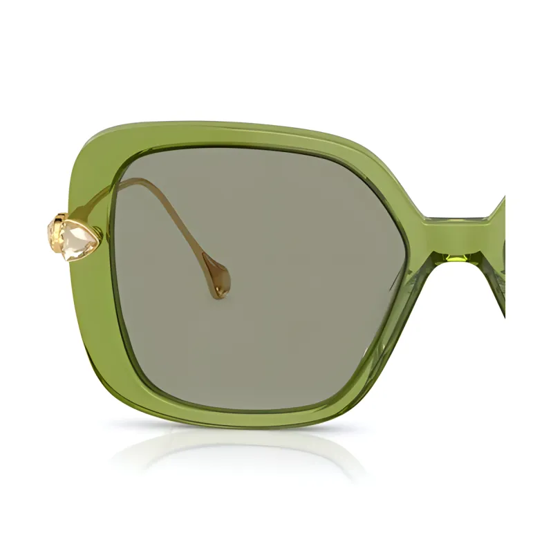 Swarovski Acetate Butterfly Sunglasses Women's Green-2