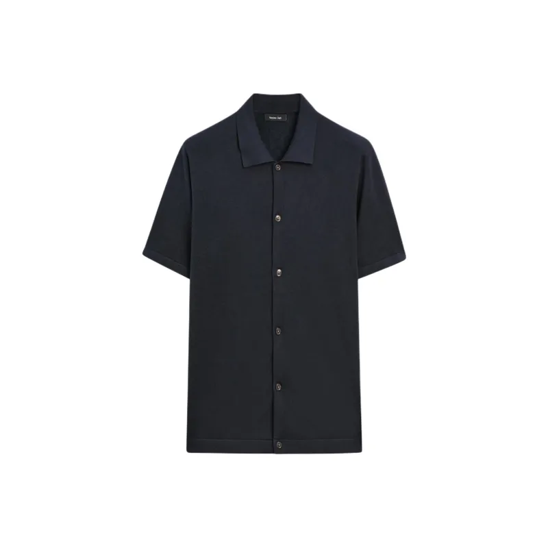 Massimo Dutti Polo Shirt Men's Marine Blue-0