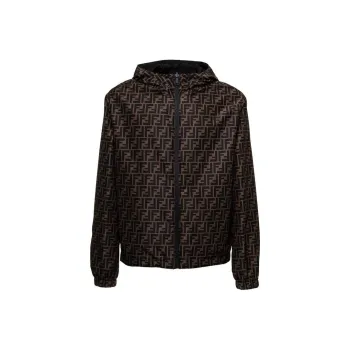 FENDI Ff Logo Zip Up Lightweight Jacket