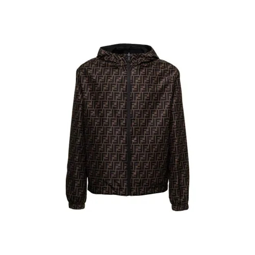FENDI Ff Logo Zip Up Lightweight band