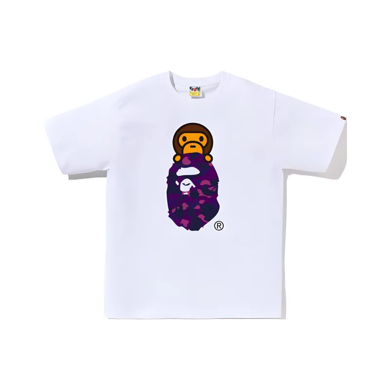 Bape Color Camo Milo On Ape Head Tee-4