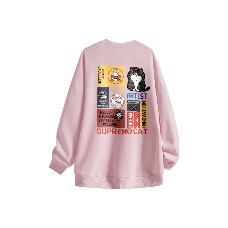 Supremo Cat Sweatshirts Unisex-9