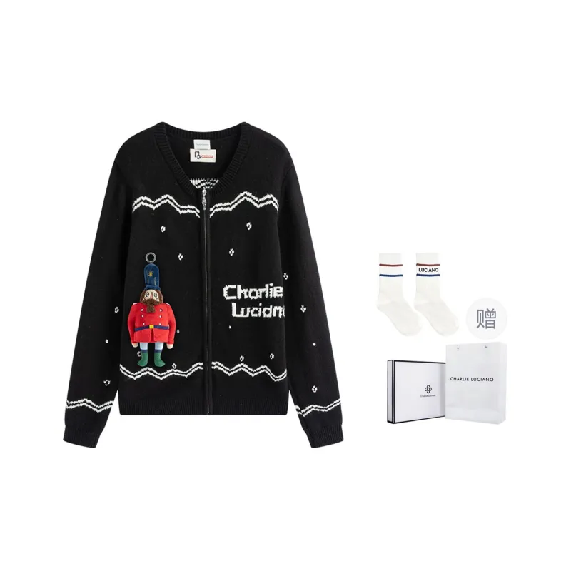 Charlie Luciano x HUTAOJIAZI Knitwear Unisex Black-0