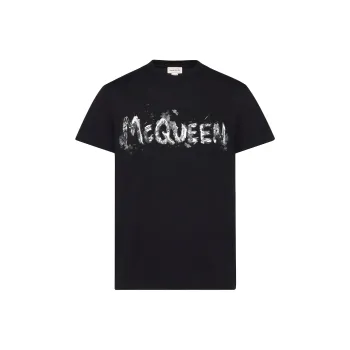 Alexander McQueen Logo Printed Crewneck T Shirt