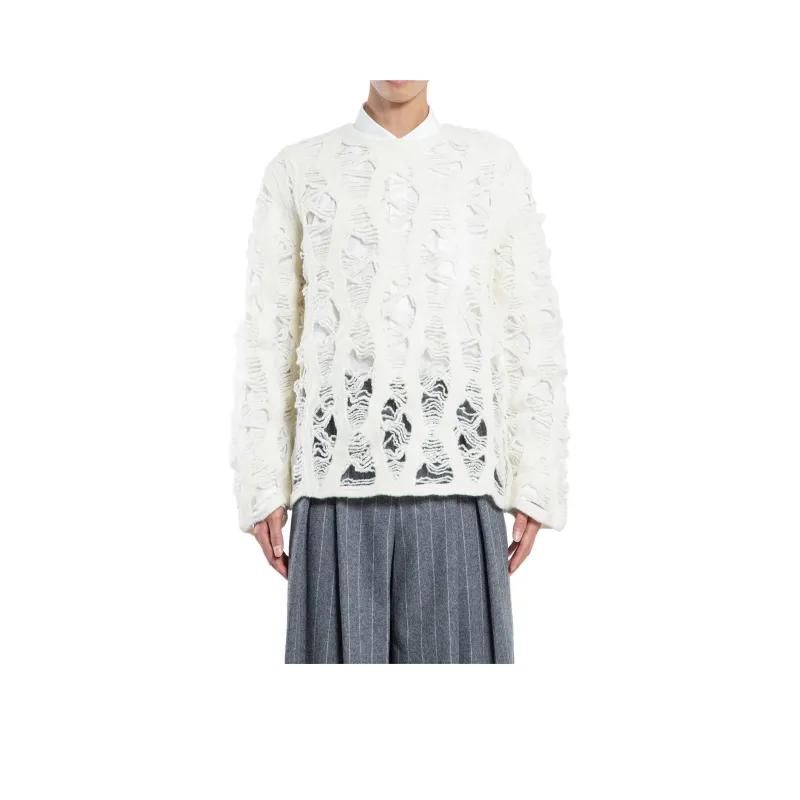 COMME Des GARCONS HOMME PLUS Shredded Knitted Jumper-0