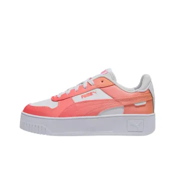 PUMA Carina Street Slip Resistant Low Top Skateboard Shoes Women's Pink White