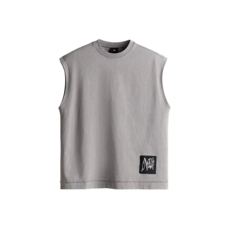 H&M Tank Tops Men Gray/Pause-0