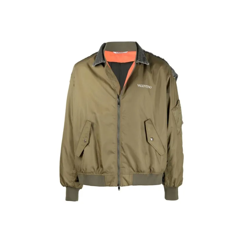 Valentino Jackets Men Green-0