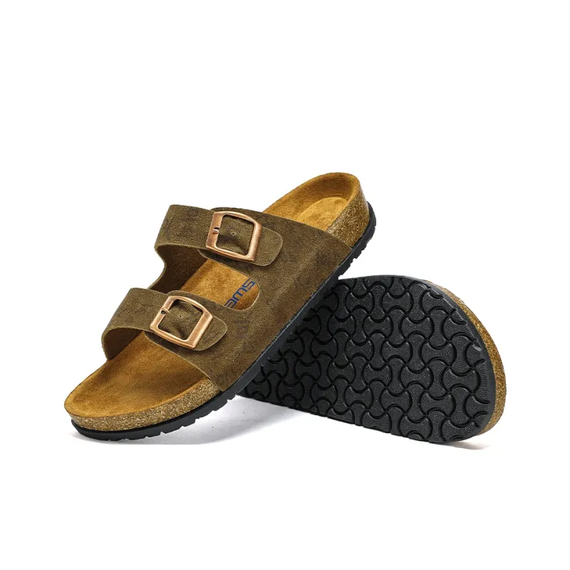 JEANSWEST Slip Resistant Abrasion Resistant Odor Resistant Birkenstock Shoes Unisex Taupe-6
