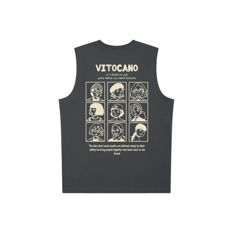 Vitocano Tank Tops Unisex White-7