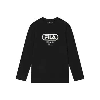 FILA FILA MILANO Italy Version Luxury Style Sports Collection 1911 Knitwear Men's Jet Black