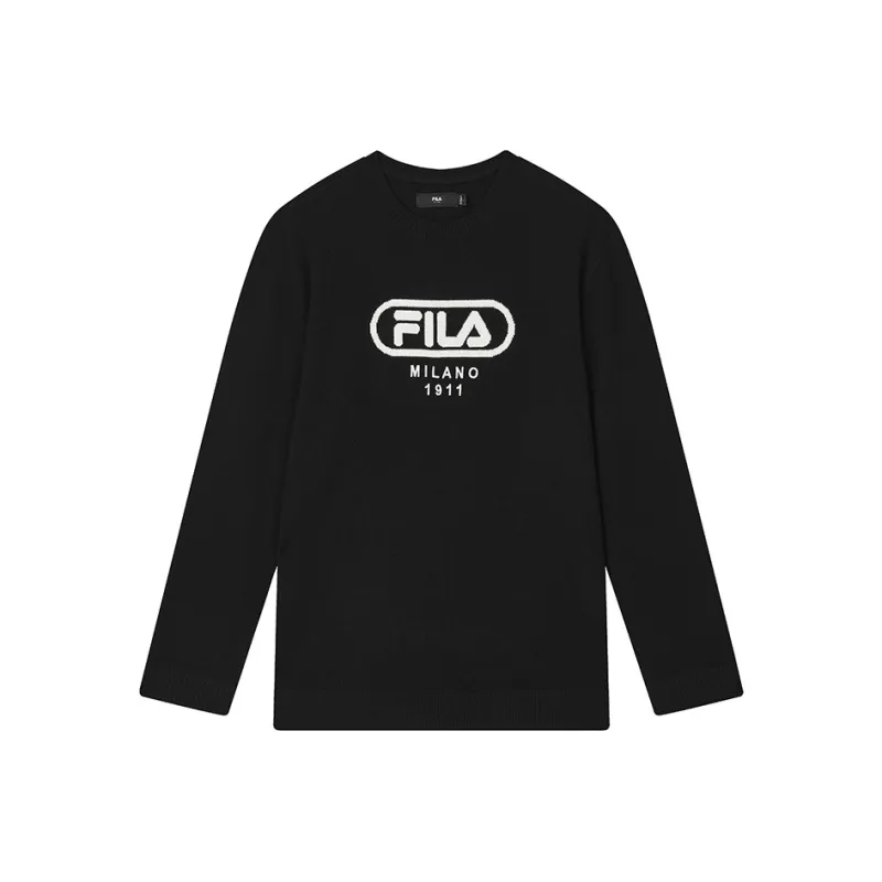 FILA FILA MILANO Italy Version Luxury Style Sports Collection 1911 Knitwear Men's Jet Black-0