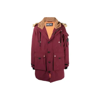 DIESEL Jackets Men Burgundy