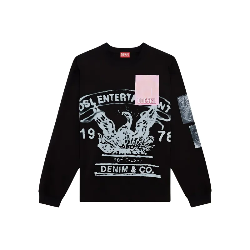 DIESEL Graphic print Cotton Sweatshirt-0