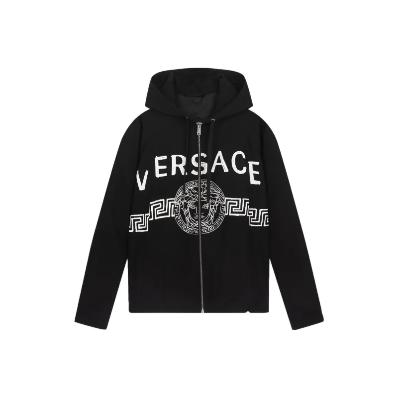 VERSACE SS22 Jackets Coats Men's Black-0