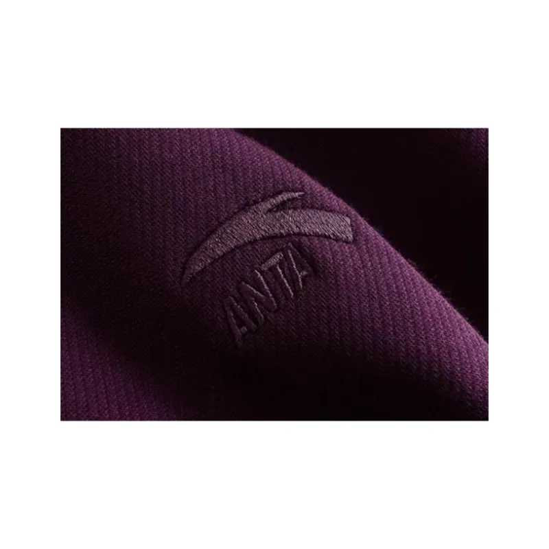 Anta Life Collection Sweatshirt Women's Dark Plum Purple-4