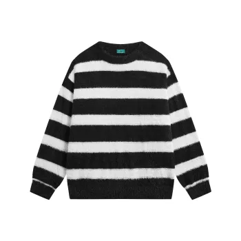 SIMPLE RIMLESS/SRME Knitwear Unisex Black White Stripes