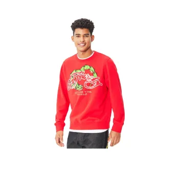 Ed Hardy Sweatshirt Unisex Warm Fluorescent Rose Red
