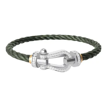 FRED 18K White Gold Diamond Gold-Plated Stainless Steel Bracelets Women's Silver