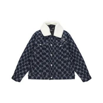 MLB Old Flower Jackets Unisex Dark Marine Blue