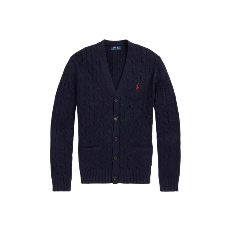 Polo Ralph Lauren Logo embroidered Cable knit Cardigan-0