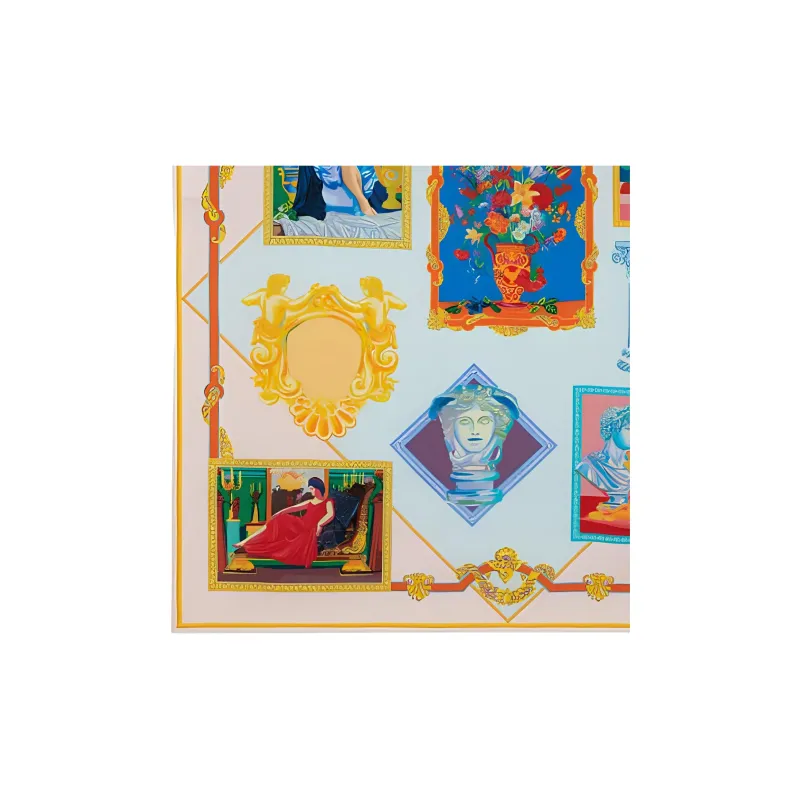 VERSACE Artwork Printed Square Shape Foulard-1