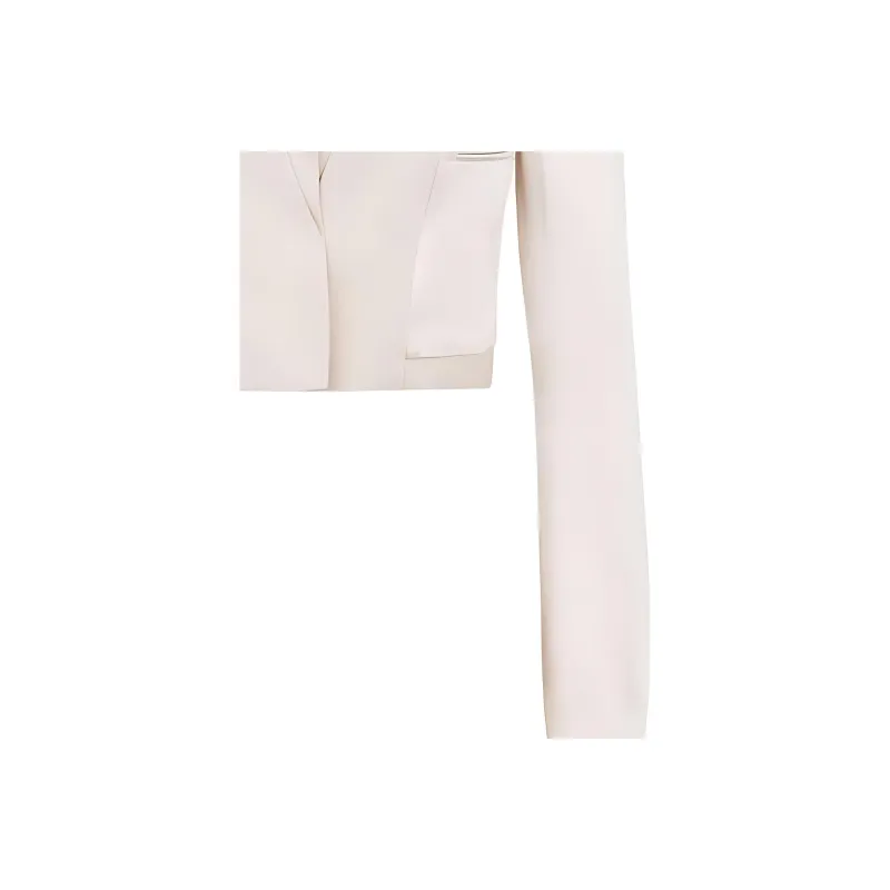 FENDI Cropped Satin Suit Jacket-4