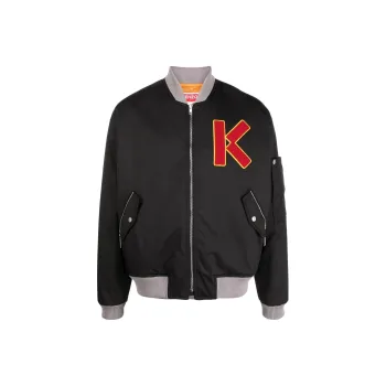 KENZO Cotton Embroidered logo Bomber Jacket