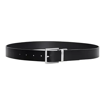 ARMANI EXCHANGEAE Cow Leather Belts Men's Black Width 3.5CM