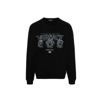 VERSACE Logo print Cotton Sweatshirt