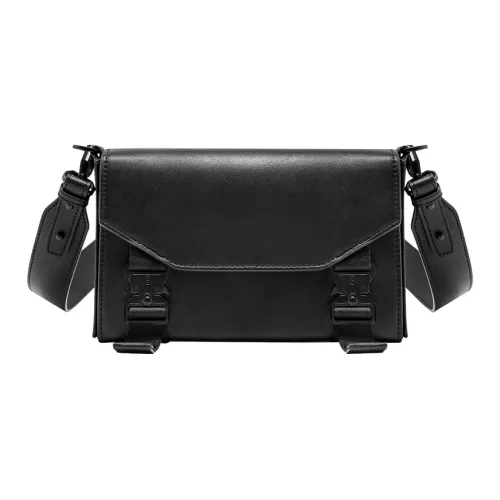 GUDI Cowhide Leather Material Fashion Niche Commute Shoulder Bag For Women's Regular Unisex Black