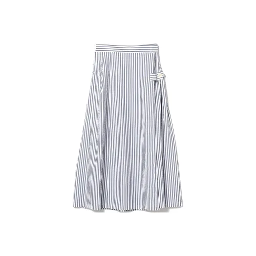 Beams Casual Long Skirts Women's Marine Blue