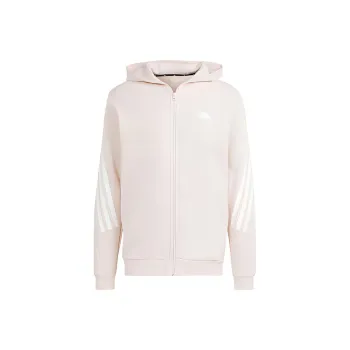 Adidas Future Icons 3-Stripes Full Zip Hoodie Sweatshirt Men's Beige