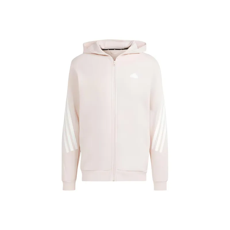 Adidas Future Icons 3-Stripes Full Zip Hoodie Sweatshirt Men's Beige-0