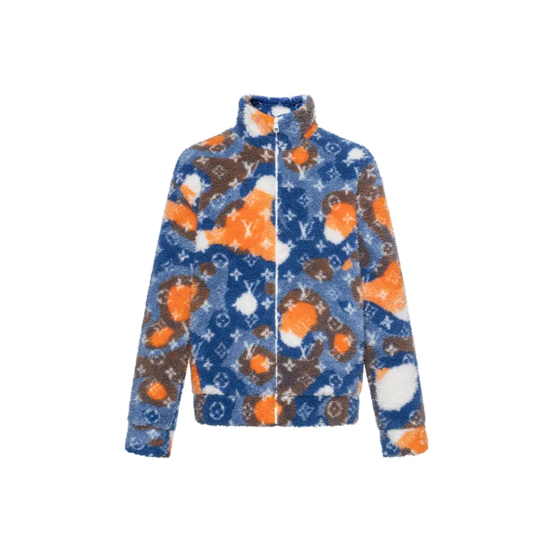 LOUIS VUITTON Jacquard Camo Fleece Blouson-1