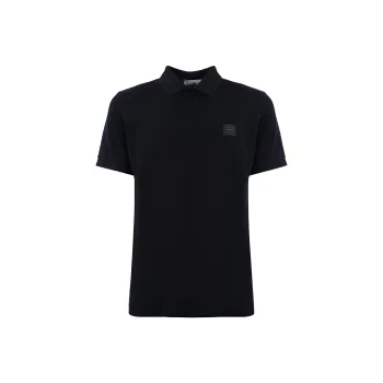 STONE ISLAND Logo Patch Short Sleeved Polo Shirt