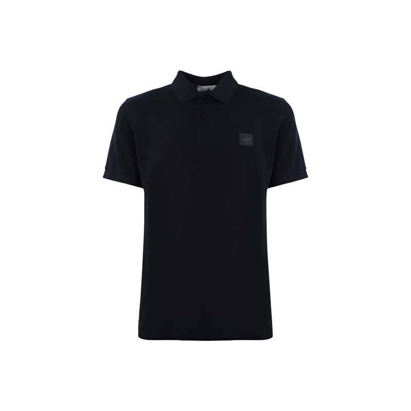 STONE ISLAND Logo Patch Short Sleeved Polo Shirt-0