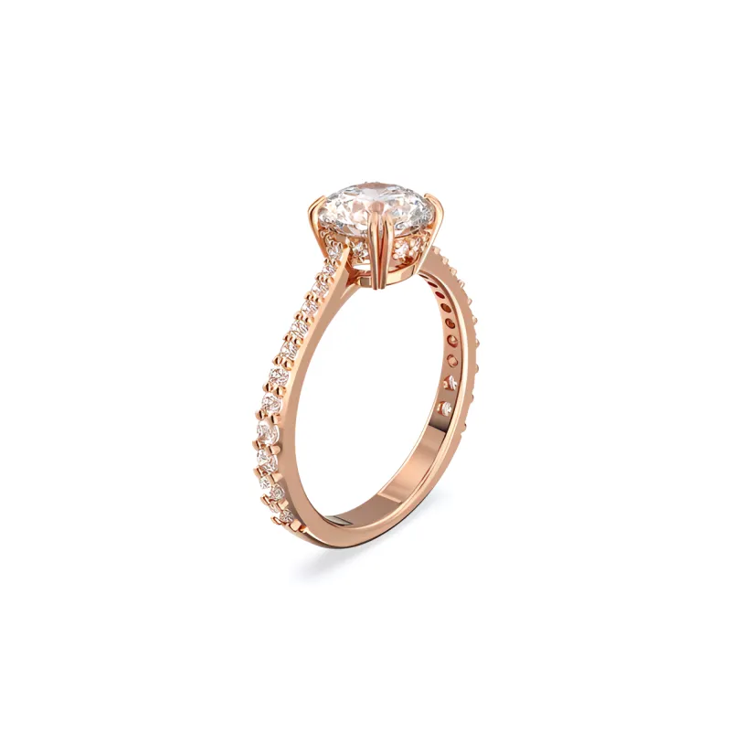 Swarovski Zircon, Crystal Rings Women's Rose Gold-1
