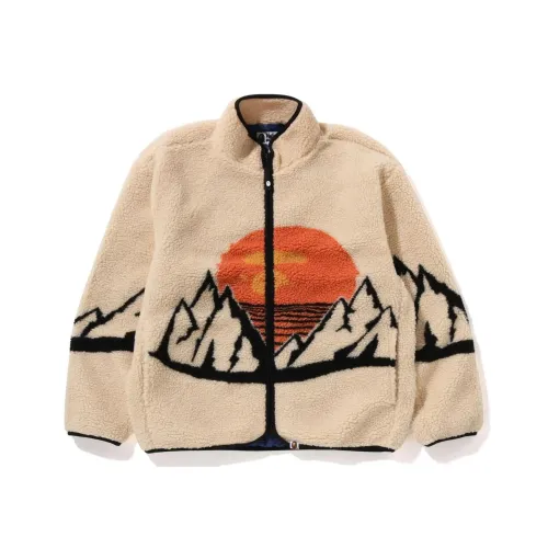 A BATHING APE Bape Mountain Relaxed Fit Boa Jacket