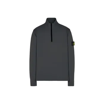 STONE ISLAND Logo Patch Half Zipped Jumper