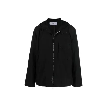 STONE ISLAND Logo trim Hooded Jacket