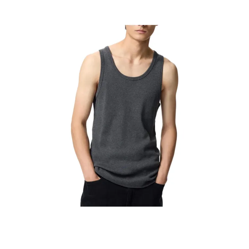 UNIQLO Tank Tops Unisex Dark Gray-0
