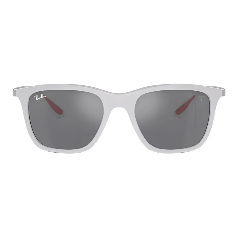 RayBan Plate Frame Nylon Square Sunglasses Unisex White-1