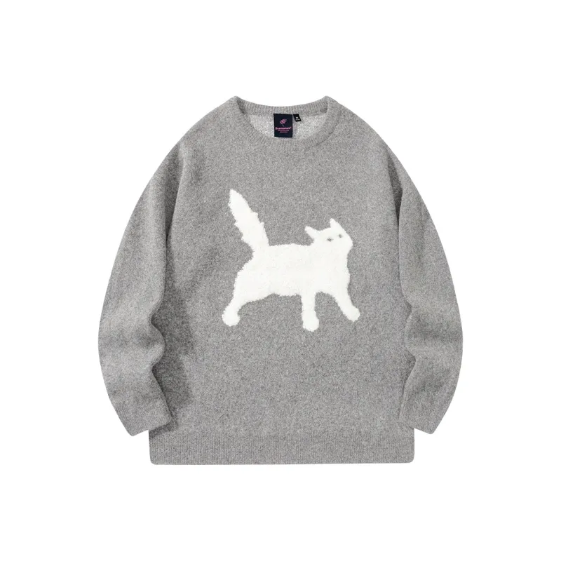 Suamoment Autumn Vintage Casual Couple Loose Fit Knitwear Unisex-16