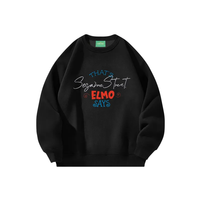 SESAME STREET Sweatshirt Thickened And Fleece Lined Optional Unisex-0