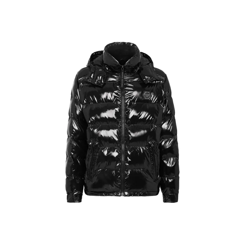 PHILIPP PLEIN High-shine Padded Jacket-0